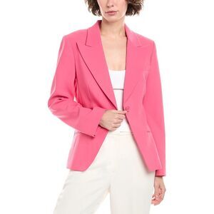 Michael Kors Collection Womens Wool-Blend Blazer, Pink